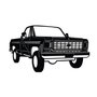 Wallity Chevy K20 Pickup Truck (1976) Escultura de pared de metal